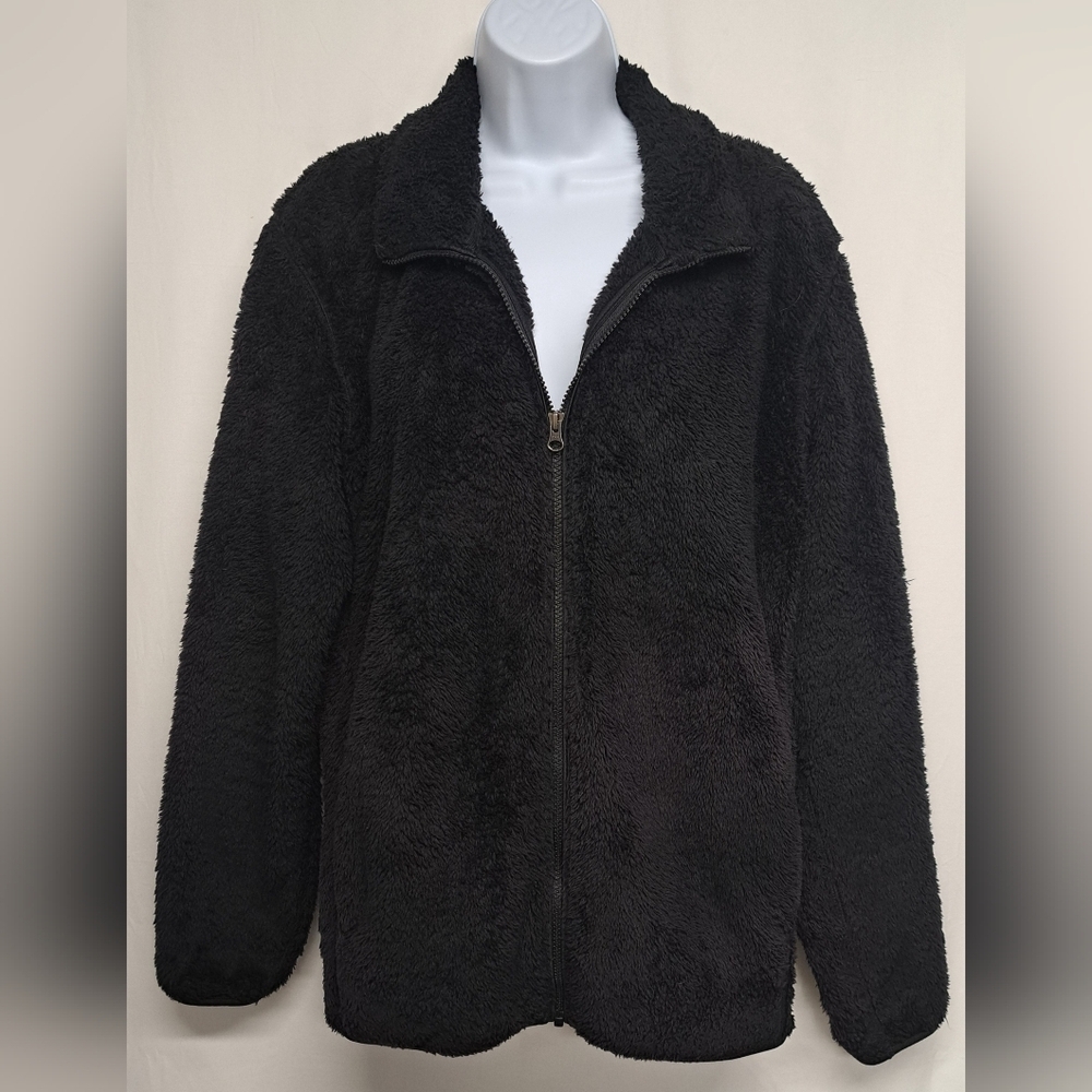 Uniqlo Black Fleece Zip Up Jacket Sweater Long Sleeve Pockets